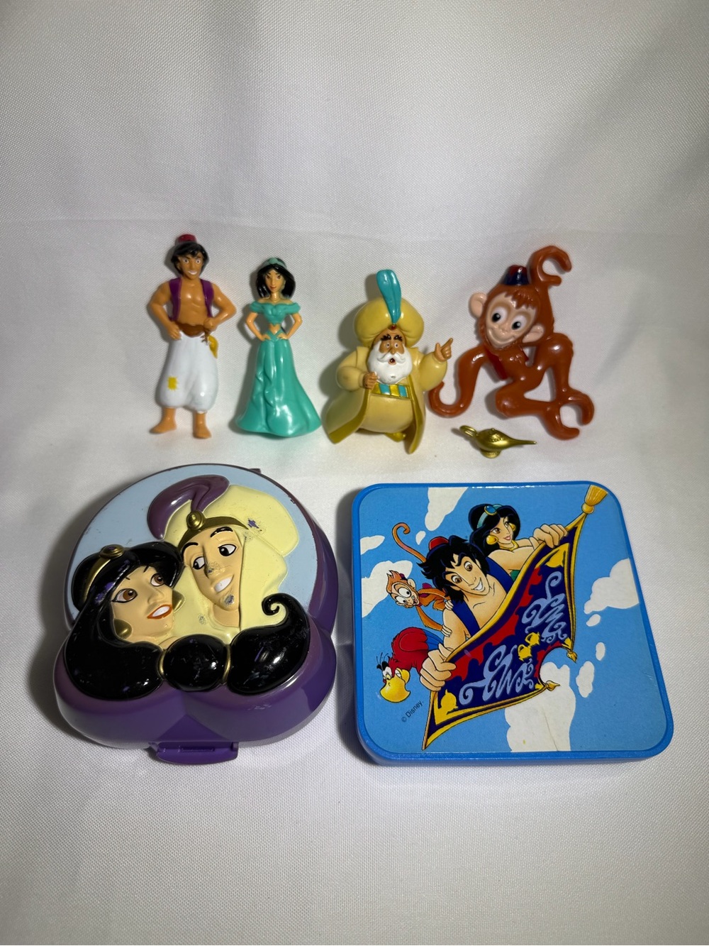Disney Aladdin Figure Set with Teal, Purple, Yellow and Brown Accents